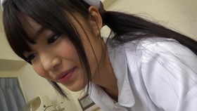 Hot nurse Shino Aoi jumps on patient's hard cock